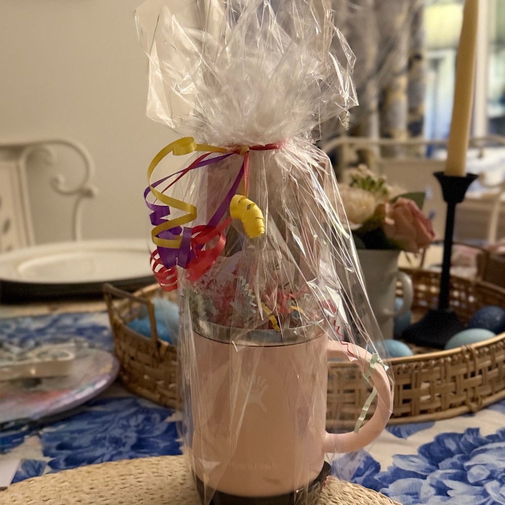 Pink Party Hydro Flask Mug with Decorative Wrap